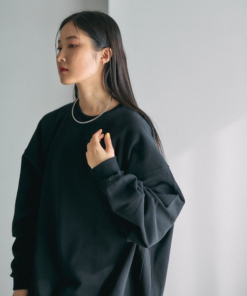 LEPSIM（レプシィム）の「BIG裏毛長袖チュニック　632568（スウェット・レディース・ブラック/アイボリー/ライトグレー/イエロー系その他・FREE）」の17枚目の写真