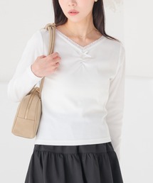 Honeys（ハニーズ）の「フロントギャザートップス（Tシャツ/カットソー）」