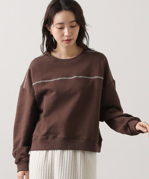 Gready Brilliant（グレディブリリアン）の「【WEB限定】配色ステッチスウェット（スウェット・レディース・ネイビー/ブラウン/グレー・FREE）」の22枚目の写真