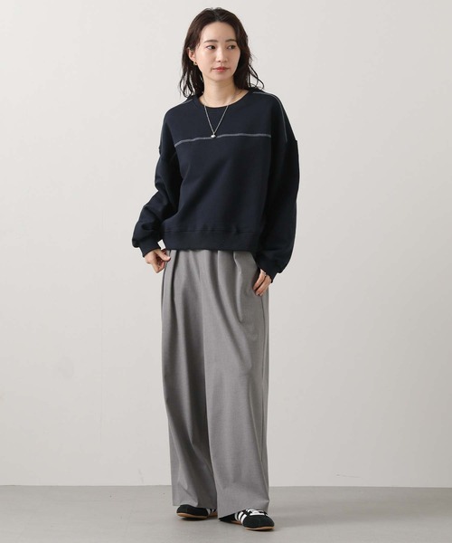 Gready Brilliant（グレディブリリアン）の「【WEB限定】配色ステッチスウェット（スウェット・レディース・ネイビー/ブラウン/グレー・FREE）」の15枚目の写真