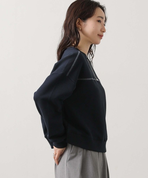 Gready Brilliant（グレディブリリアン）の「【WEB限定】配色ステッチスウェット（スウェット・レディース・ネイビー/ブラウン/グレー・FREE）」の13枚目の写真