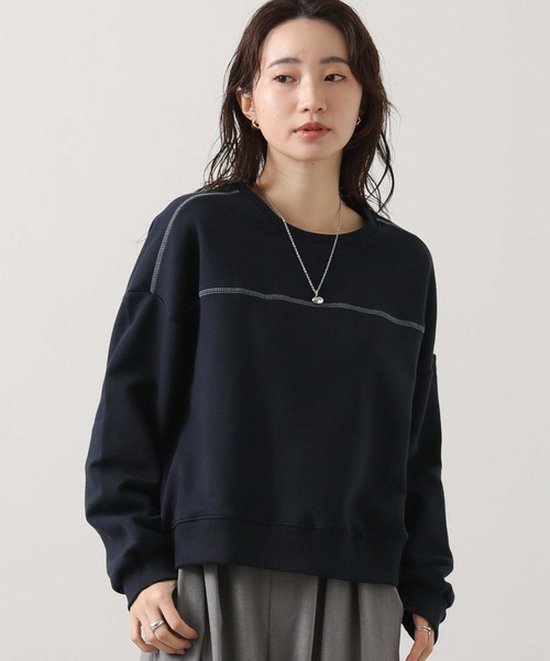 Gready Brilliant（グレディブリリアン）の「【WEB限定】配色ステッチスウェット（スウェット・レディース・ネイビー/ブラウン/グレー・FREE）」の11枚目の写真