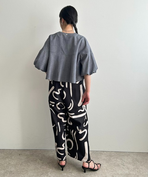 LHELBIE(レルビエ)の「ラップキャミサロペット(サロペット/オーバーオール・レディース・ストライプ/ブラック系2/ブラック系1・M)」の20枚目の写真