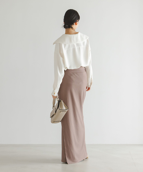 Noble（ノーブル）の「アニヴェンリブラップスカート（スカート・レディース・モカ/ボルドー・36/38/40）」の17枚目の写真