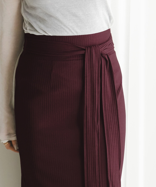 Noble（ノーブル）の「アニヴェンリブラップスカート（スカート・レディース・モカ/ボルドー・36/38/40）」の19枚目の写真