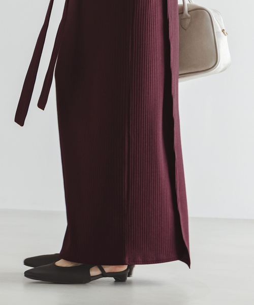 Noble（ノーブル）の「アニヴェンリブラップスカート（スカート・レディース・モカ/ボルドー・36/38/40）」の20枚目の写真