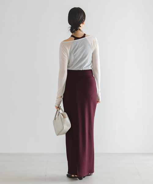 Noble（ノーブル）の「アニヴェンリブラップスカート（スカート・レディース・モカ/ボルドー・36/38/40）」の22枚目の写真