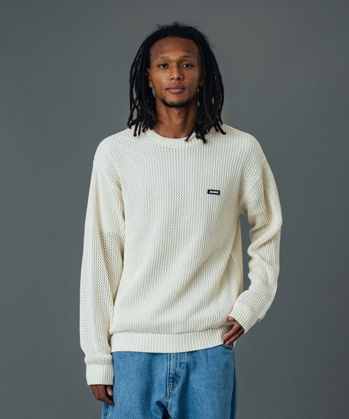 XLARGE(エクストララージ)の「MESH SWEATER(ニット/セーター・メンズ・ブラック/オフホワイト/グリーン・S/M/L/XL)」の4枚目の写真