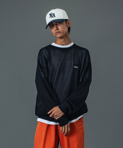 XLARGE(エクストララージ)の「MESH SWEATER(ニット/セーター・メンズ・ブラック/オフホワイト/グリーン・S/M/L/XL)」の10枚目の写真