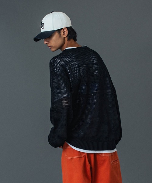 XLARGE(エクストララージ)の「MESH SWEATER(ニット/セーター・メンズ・ブラック/オフホワイト/グリーン・S/M/L/XL)」の12枚目の写真