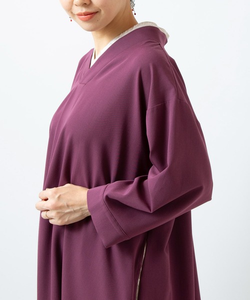 カヤ(カヤ)の「【カヤ】春霰八掛ワンピース(ワンピース・レディース・パープル/ライトグレー/スミクロ・FREE)」の12枚目の写真