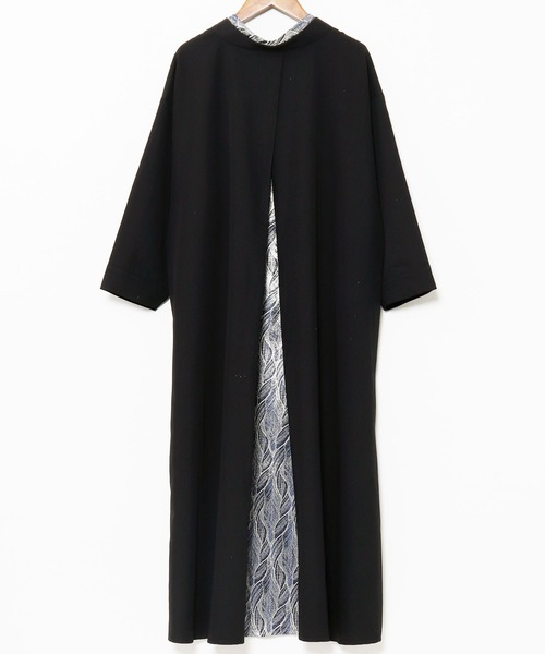 カヤ(カヤ)の「【カヤ】春霰八掛ワンピース(ワンピース・レディース・パープル/ライトグレー/スミクロ・FREE)」の4枚目の写真