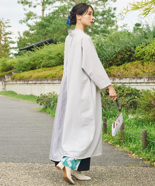 カヤ(カヤ)の「【カヤ】春霰八掛ワンピース(ワンピース・レディース・パープル/ライトグレー/スミクロ・FREE)」の8枚目の写真