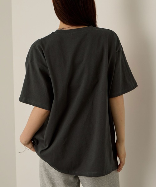 PERSON'S(パーソンズ)の「PERSON'S別注 グラフィックプリントTシャツ(Tシャツ/カットソー・レディース・オートミール/スミクロ/ミント/ブラック/サックスブルー/オフホワイト/アッシュ・S/FREE)」の20枚目の写真