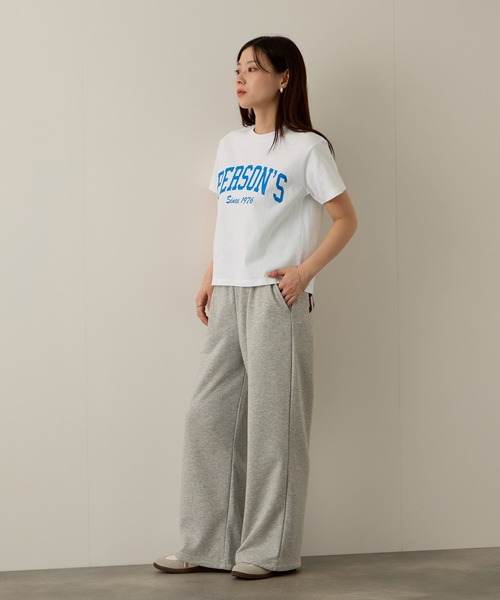 PERSON'S（パーソンズ）の「PERSON'S別注 グラフィックプリントTシャツ（Tシャツ/カットソー・レディース・オートミール/スミクロ/ミント/ブラック/サックスブルー/オフホワイト/アッシュ・S/FREE）」の12枚目の写真