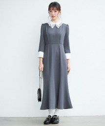 SAISON DE PAPILLON（セゾンドパピヨン）の「【大人気シリーズに新作登場！】レディース レース襟 2way マーメイド ワンピース きれいめ 通勤 卒業式 入学式（ワンピース）」