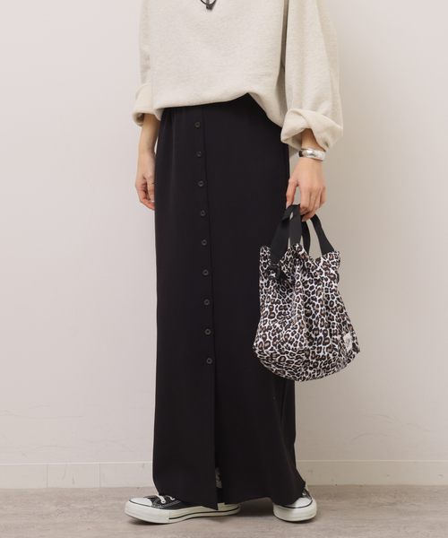 JOURNAL STANDARD relume（ジャーナルスタンダード　レリューム）の「フロントボタンカットイージースカート（スカート・レディース・ブラック/チャコールグレー・FREE）」の7枚目の写真