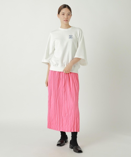 ZUCCa(ズッカ)の「INITIAL SWEATSHIRT / カットソー(スウェット・レディース・ホワイト/ライトグレー・M size)」の2枚目の写真
