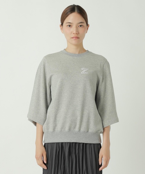 ZUCCa(ズッカ)の「INITIAL SWEATSHIRT / カットソー(スウェット・レディース・ホワイト/ライトグレー・M size)」の6枚目の写真