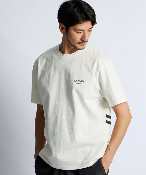 LANVIN en Bleu（ランバンオンブルー）の「8オンス "JL" バックプリント レギュラーフィット Tシャツ（Tシャツ/カットソー・メンズ・ネイビー/ブラック/ブルーグレー/オフホワイト・52/50/48/46）」の13枚目の写真