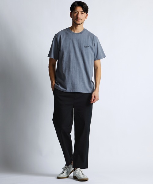 LANVIN en Bleu（ランバンオンブルー）の「8オンス "JL" バックプリント レギュラーフィット Tシャツ（Tシャツ/カットソー・メンズ・ネイビー/ブラック/ブルーグレー/オフホワイト・52/50/48/46）」の10枚目の写真