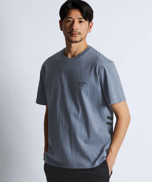 LANVIN en Bleu（ランバンオンブルー）の「8オンス "JL" バックプリント レギュラーフィット Tシャツ（Tシャツ/カットソー・メンズ・ネイビー/ブラック/ブルーグレー/オフホワイト・52/50/48/46）」の9枚目の写真