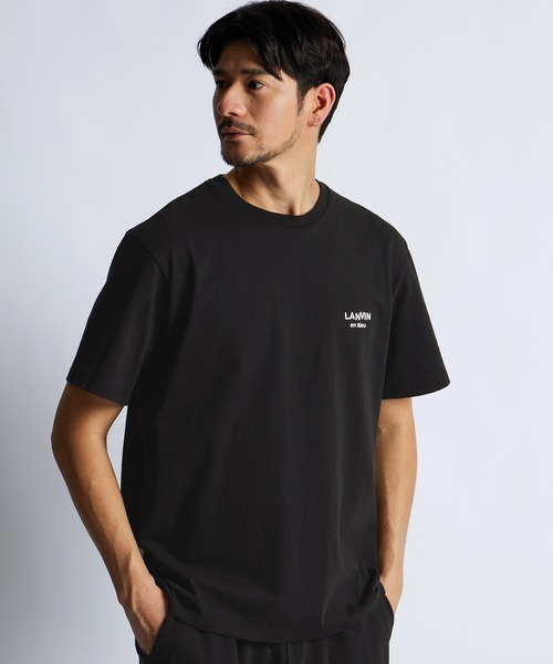 LANVIN en Bleu（ランバンオンブルー）の「8オンス "JL" バックプリント レギュラーフィット Tシャツ（Tシャツ/カットソー・メンズ・ネイビー/ブラック/ブルーグレー/オフホワイト・52/50/48/46）」の7枚目の写真