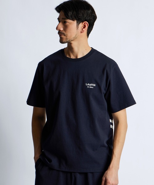LANVIN en Bleu（ランバンオンブルー）の「8オンス "JL" バックプリント レギュラーフィット Tシャツ（Tシャツ/カットソー・メンズ・ネイビー/ブラック/ブルーグレー/オフホワイト・52/50/48/46）」の11枚目の写真