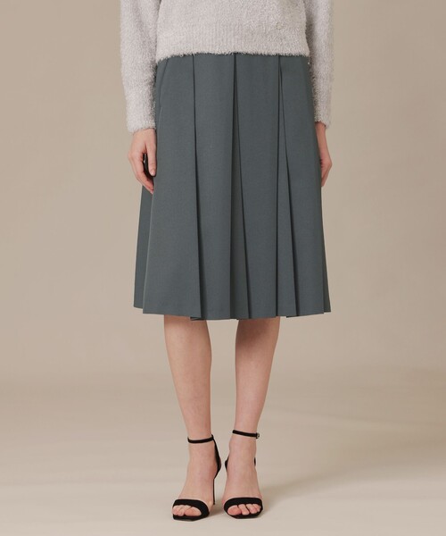 MACKINTOSH LONDON(マッキントッシュ ロンドン)の「マットツイルプリーツスカート(スカート・レディース・チャコールグレー/ベージュ・40/38)」の1枚目の写真
