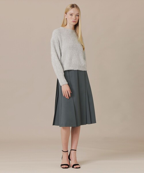 MACKINTOSH LONDON(マッキントッシュ ロンドン)の「マットツイルプリーツスカート(スカート・レディース・チャコールグレー/ベージュ・40/38)」の12枚目の写真