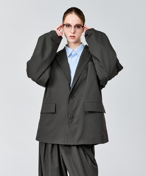 WETTEMPT(ウィテンプト)の「TECH 2B JACKET / テック2Bジャケット(テーラードジャケット・メンズ・ブラック/チャコールグレー・LARGE/MEDIUM/SMALL)」の2枚目の写真