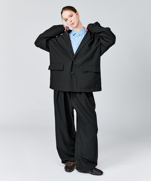 WETTEMPT(ウィテンプト)の「TECH 2B JACKET / テック2Bジャケット(テーラードジャケット・メンズ・ブラック/チャコールグレー・LARGE/MEDIUM/SMALL)」の3枚目の写真