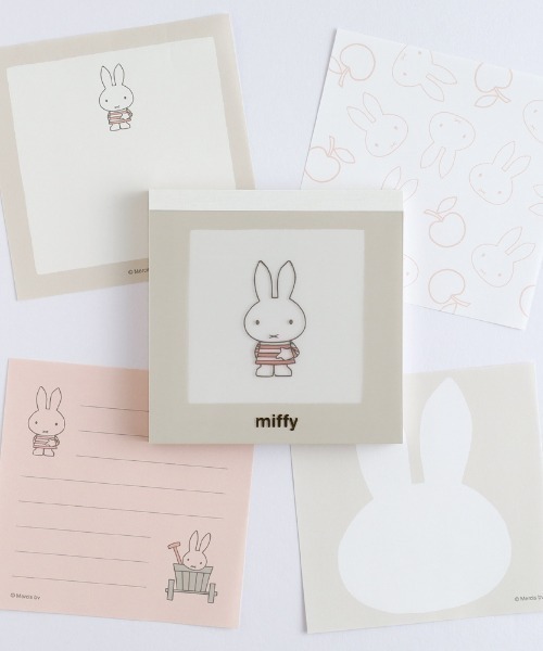 Dick Bruna(ディックブルーナ)の「MIFFY メモパッド・スクエア(手帳/メモ帳・レディース・ピンク/グレー/コーラル/ベージュ・FREE)」の3枚目の写真