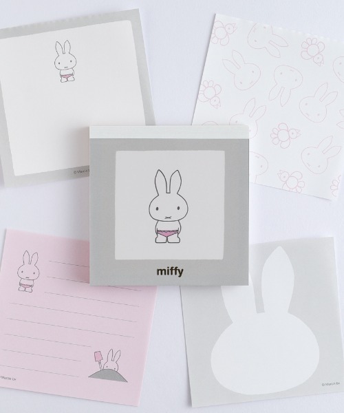 Dick Bruna(ディックブルーナ)の「MIFFY メモパッド・スクエア(手帳/メモ帳・レディース・ピンク/グレー/コーラル/ベージュ・FREE)」の2枚目の写真