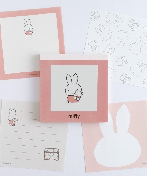 Dick Bruna(ディックブルーナ)の「MIFFY メモパッド・スクエア(手帳/メモ帳・レディース・ピンク/グレー/コーラル/ベージュ・FREE)」の4枚目の写真