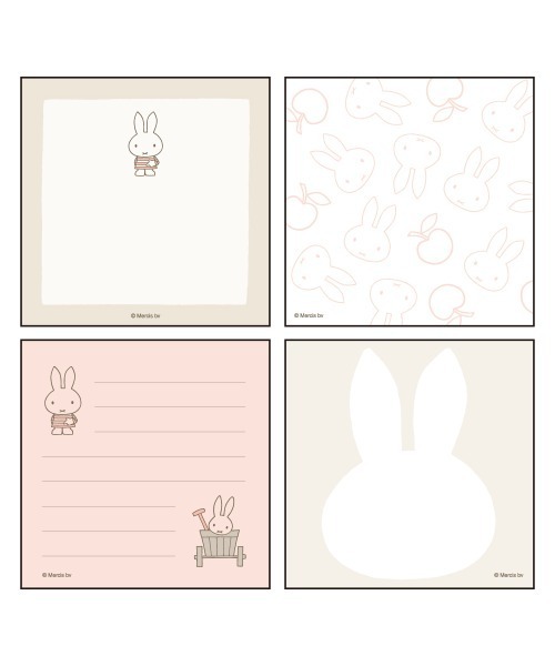 Dick Bruna(ディックブルーナ)の「MIFFY メモパッド・スクエア(手帳/メモ帳・レディース・ピンク/グレー/コーラル/ベージュ・FREE)」の8枚目の写真