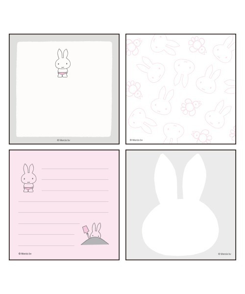 Dick Bruna(ディックブルーナ)の「MIFFY メモパッド・スクエア(手帳/メモ帳・レディース・ピンク/グレー/コーラル/ベージュ・FREE)」の6枚目の写真
