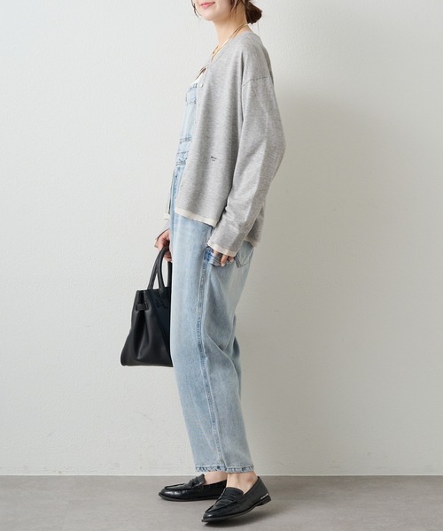 PUAL CE CIN（ピュアルセシン）の「リヨセル混デニムサロペット（サロペット/オーバーオール・レディース・ブルー/インディゴブルー・FREE）」の6枚目の写真