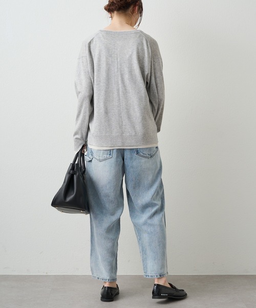 PUAL CE CIN（ピュアルセシン）の「リヨセル混デニムサロペット（サロペット/オーバーオール・レディース・ブルー/インディゴブルー・FREE）」の7枚目の写真