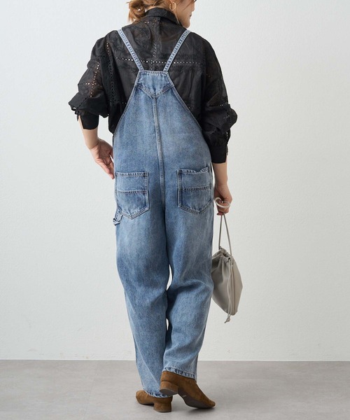 PUAL CE CIN（ピュアルセシン）の「リヨセル混デニムサロペット（サロペット/オーバーオール・レディース・ブルー/インディゴブルー・FREE）」の10枚目の写真