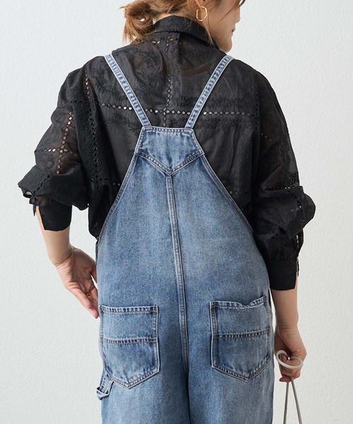 PUAL CE CIN（ピュアルセシン）の「リヨセル混デニムサロペット（サロペット/オーバーオール・レディース・ブルー/インディゴブルー・FREE）」の12枚目の写真