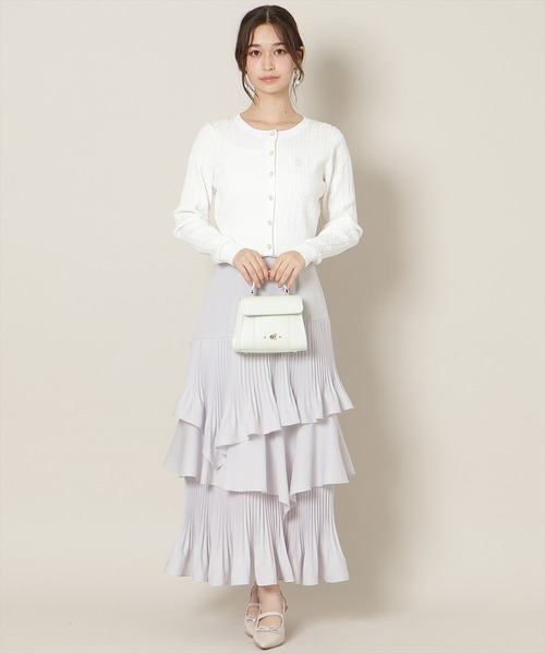 WILLSELECTION（ウィルセレクション）の「ミニケーブルコンパクトカーディガン（カーディガン/ボレロ・レディース・オフホワイト/ピンク/サックスブルー/ネイビー・FREE）」の11枚目の写真