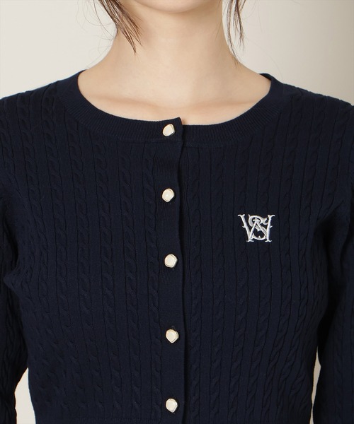 WILLSELECTION（ウィルセレクション）の「ミニケーブルコンパクトカーディガン（カーディガン/ボレロ・レディース・オフホワイト/ピンク/サックスブルー/ネイビー・FREE）」の15枚目の写真