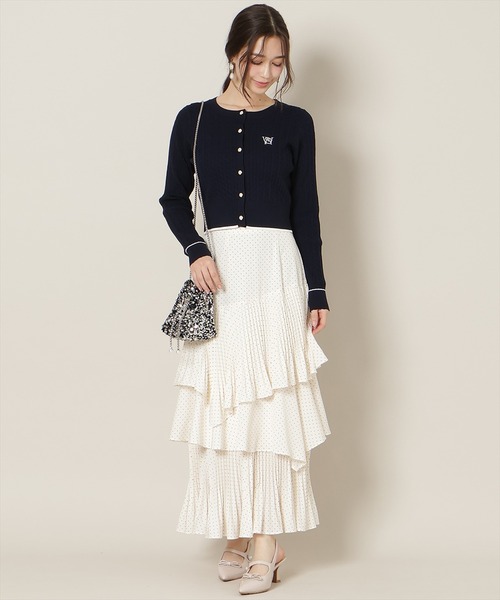 WILLSELECTION（ウィルセレクション）の「ミニケーブルコンパクトカーディガン（カーディガン/ボレロ・レディース・オフホワイト/ピンク/サックスブルー/ネイビー・FREE）」の18枚目の写真