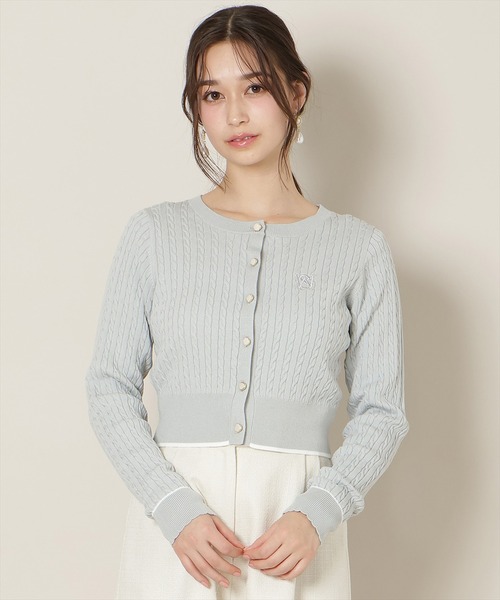 WILLSELECTION（ウィルセレクション）の「ミニケーブルコンパクトカーディガン（カーディガン/ボレロ・レディース・オフホワイト/ピンク/サックスブルー/ネイビー・FREE）」の19枚目の写真