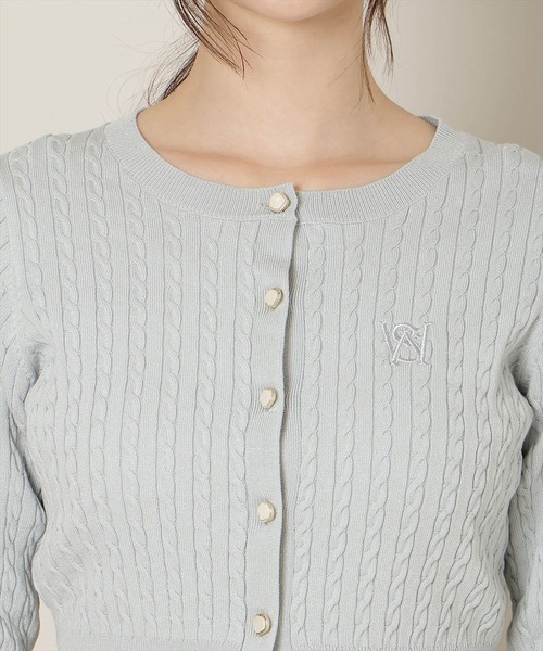 WILLSELECTION（ウィルセレクション）の「ミニケーブルコンパクトカーディガン（カーディガン/ボレロ・レディース・オフホワイト/ピンク/サックスブルー/ネイビー・FREE）」の22枚目の写真