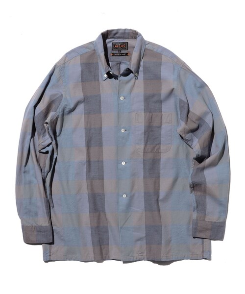 BEAMS PLUS(ビームスプラス)の「Open B.D. Indigo Panama Weave Plaid(シャツ/ブラウス・メンズ・インディゴブルー・SMALL/LARGE/MEDIUM/X-LARGE)」の4枚目の写真