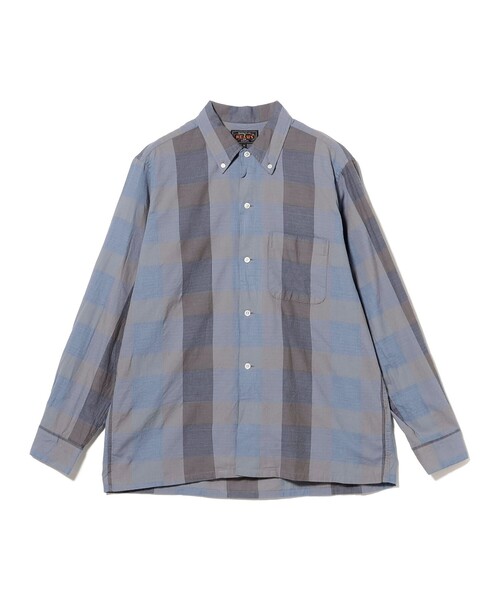 BEAMS PLUS(ビームスプラス)の「Open B.D. Indigo Panama Weave Plaid(シャツ/ブラウス・メンズ・インディゴブルー・SMALL/LARGE/MEDIUM/X-LARGE)」の6枚目の写真