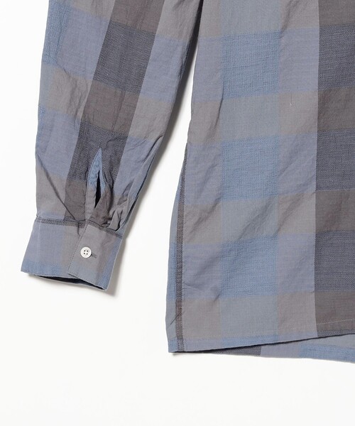 BEAMS PLUS(ビームスプラス)の「Open B.D. Indigo Panama Weave Plaid(シャツ/ブラウス・メンズ・インディゴブルー・SMALL/LARGE/MEDIUM/X-LARGE)」の8枚目の写真