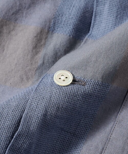 BEAMS PLUS(ビームスプラス)の「Open B.D. Indigo Panama Weave Plaid(シャツ/ブラウス・メンズ・インディゴブルー・SMALL/LARGE/MEDIUM/X-LARGE)」の10枚目の写真